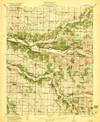 Sarcoxie Missouri Historical topographic map, 1:62500 scale, 15 X 15 Minute, Year 1921