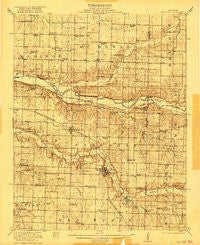 Sarcoxie Missouri Historical topographic map, 1:62500 scale, 15 X 15 Minute, Year 1921