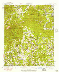Shell Knob Missouri Historical topographic map, 1:62500 scale, 15 X 15 Minute, Year 1950