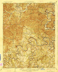 Shell Knob Missouri Historical topographic map, 1:62500 scale, 15 X 15 Minute, Year 1927