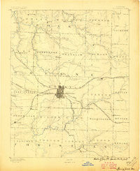 Springfield Missouri Historical topographic map, 1:125000 scale, 30 X 30 Minute, Year 1886