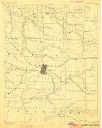 Springfield Missouri Historical topographic map, 1:125000 scale, 30 X 30 Minute, Year 1886