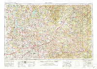 Springfield Missouri Historical topographic map, 1:250000 scale, 1 X 2 Degree, Year 1954