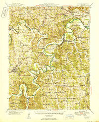 St. Clair Missouri Historical topographic map, 1:62500 scale, 15 X 15 Minute, Year 1950