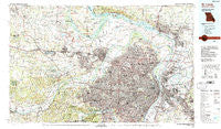 St Louis Missouri Historical topographic map, 1:100000 scale, 30 X 60 Minute, Year 1985