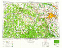 St. Louis Missouri Historical topographic map, 1:250000 scale, 1 X 2 Degree, Year 1962