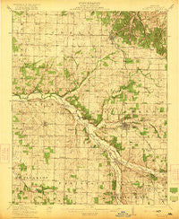 Stotts City Missouri Historical topographic map, 1:62500 scale, 15 X 15 Minute, Year 1921