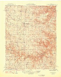 Summersville Missouri Historical topographic map, 1:62500 scale, 15 X 15 Minute, Year 1948