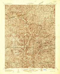 Thornfield Missouri Historical topographic map, 1:48000 scale, 15 X 15 Minute, Year 1936