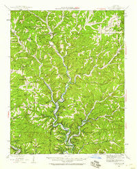 Thornfield Missouri Historical topographic map, 1:62500 scale, 15 X 15 Minute, Year 1943
