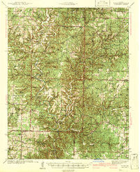 Topaz Missouri Historical topographic map, 1:62500 scale, 15 X 15 Minute, Year 1939
