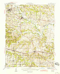 Troy Missouri Historical topographic map, 1:62500 scale, 15 X 15 Minute, Year 1945