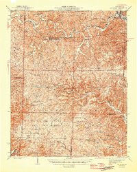 Van Buren Missouri Historical topographic map, 1:62500 scale, 15 X 15 Minute, Year 1946
