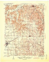 Vandalia Missouri Historical topographic map, 1:62500 scale, 15 X 15 Minute, Year 1945
