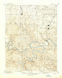 Versailles Missouri Historical topographic map, 1:125000 scale, 30 X 30 Minute, Year 1893
