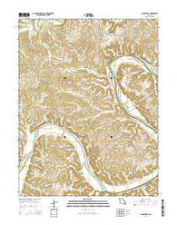 Wardsville Missouri Current topographic map, 1:24000 scale, 7.5 X 7.5 Minute, Year 2015