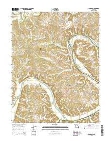Wardsville Missouri Current topographic map, 1:24000 scale, 7.5 X 7.5 Minute, Year 2015