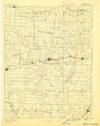 Warrensburg Missouri Historical topographic map, 1:125000 scale, 30 X 30 Minute, Year 1887
