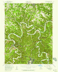Waynesville Missouri Historical topographic map, 1:62500 scale, 15 X 15 Minute, Year 1954