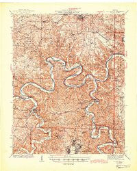 Waynesville Missouri Historical topographic map, 1:62500 scale, 15 X 15 Minute, Year 1944