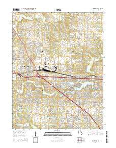 Wentzville Missouri Current topographic map, 1:24000 scale, 7.5 X 7.5 Minute, Year 2015