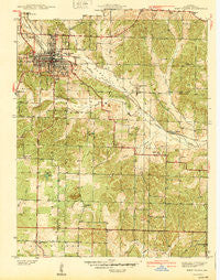 West Plains Missouri Historical topographic map, 1:24000 scale, 7.5 X 7.5 Minute, Year 1940