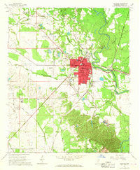 Aberdeen Mississippi Historical topographic map, 1:24000 scale, 7.5 X 7.5 Minute, Year 1966