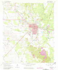 Aberdeen Mississippi Historical topographic map, 1:24000 scale, 7.5 X 7.5 Minute, Year 1966