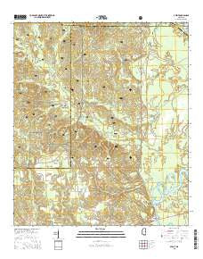 Avent Mississippi Current topographic map, 1:24000 scale, 7.5 X 7.5 Minute, Year 2015