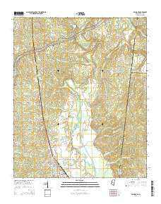 Belmont Mississippi Current topographic map, 1:24000 scale, 7.5 X 7.5 Minute, Year 2015