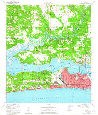 Biloxi Mississippi Historical topographic map, 1:24000 scale, 7.5 X 7.5 Minute, Year 1954