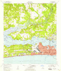 Biloxi Mississippi Historical topographic map, 1:24000 scale, 7.5 X 7.5 Minute, Year 1954
