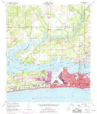 Biloxi Mississippi Historical topographic map, 1:24000 scale, 7.5 X 7.5 Minute, Year 1954
