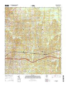 Brandon Mississippi Current topographic map, 1:24000 scale, 7.5 X 7.5 Minute, Year 2015