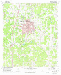 Brookhaven Mississippi Historical topographic map, 1:24000 scale, 7.5 X 7.5 Minute, Year 1972