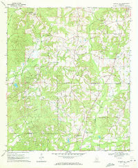 Bunker Hill Mississippi Historical topographic map, 1:24000 scale, 7.5 X 7.5 Minute, Year 1970