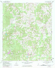 Bunker Hill Mississippi Historical topographic map, 1:24000 scale, 7.5 X 7.5 Minute, Year 1970