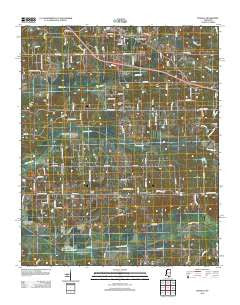 Byhalia Mississippi Historical topographic map, 1:24000 scale, 7.5 X 7.5 Minute, Year 2012
