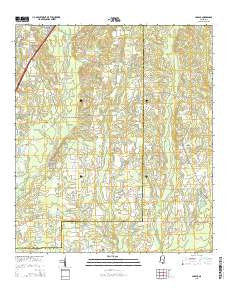 Caesar Mississippi Current topographic map, 1:24000 scale, 7.5 X 7.5 Minute, Year 2015
