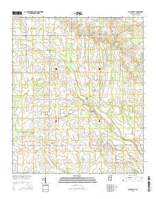 Cliftonville Mississippi Current topographic map, 1:24000 scale, 7.5 X 7.5 Minute, Year 2015