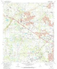 Clinton Mississippi Historical topographic map, 1:24000 scale, 7.5 X 7.5 Minute, Year 1980