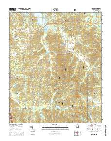 Coker Lake Mississippi Current topographic map, 1:24000 scale, 7.5 X 7.5 Minute, Year 2015