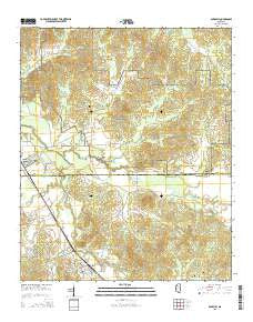 Duck Hill Mississippi Current topographic map, 1:24000 scale, 7.5 X 7.5 Minute, Year 2015
