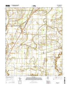 Duncan Mississippi Current topographic map, 1:24000 scale, 7.5 X 7.5 Minute, Year 2015