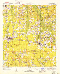 Forest Mississippi Historical topographic map, 1:62500 scale, 15 X 15 Minute, Year 1952