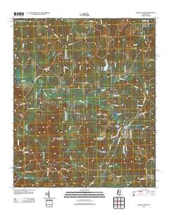 French Camp Mississippi Historical topographic map, 1:24000 scale, 7.5 X 7.5 Minute, Year 2012