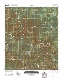 Gholson Mississippi Historical topographic map, 1:24000 scale, 7.5 X 7.5 Minute, Year 2012