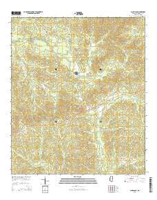 Gin Branch Mississippi Current topographic map, 1:24000 scale, 7.5 X 7.5 Minute, Year 2015