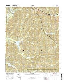 Glens Mississippi Current topographic map, 1:24000 scale, 7.5 X 7.5 Minute, Year 2015