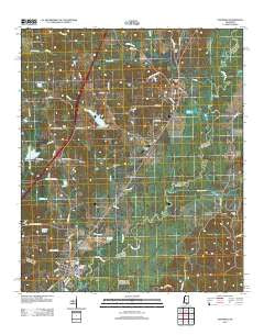 Goodman Mississippi Historical topographic map, 1:24000 scale, 7.5 X 7.5 Minute, Year 2012